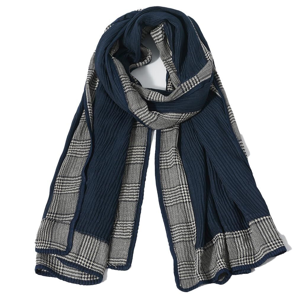 6222 Winter Cashmere Scarf Stripes Warm Soft Scarves with Tassel Luxurious